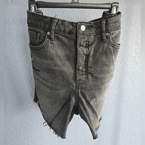 Old Navy Black High-Rise OG Straight Denim Shorts